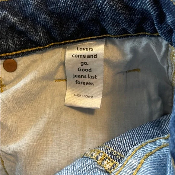 PacSun 90’s Boyfriend Two-Tone Blue Denim Jeans 26 - Picture 8 of 8